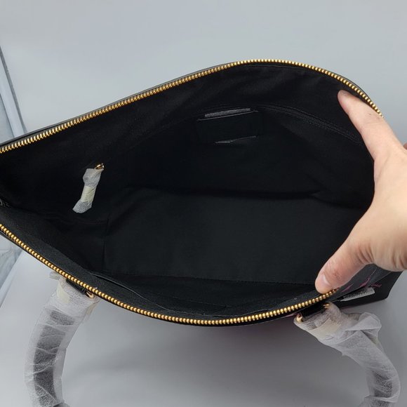 Coach Gallery Tote with Disco Star Print C7668 Black Multi - Picture 5 of 7